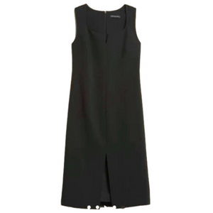 Banana Republic BLACK Split Neck Sheath Midi Dress NWT
